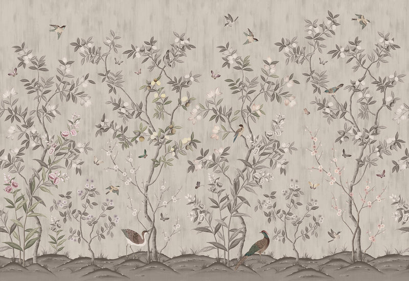 R16743 Chinoiserie Chic Powder Beige La Chinoiserie Mural by Rebel Walls