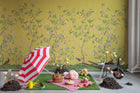R16745 Chinoiserie Chic Saffron Play Mural by Rebel Walls