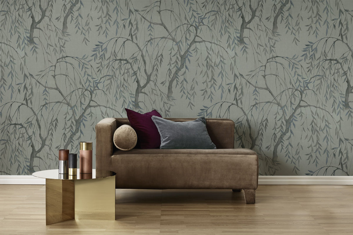 R16772 Weeping Willows Jade La Chinoiserie Mural by Rebel Walls