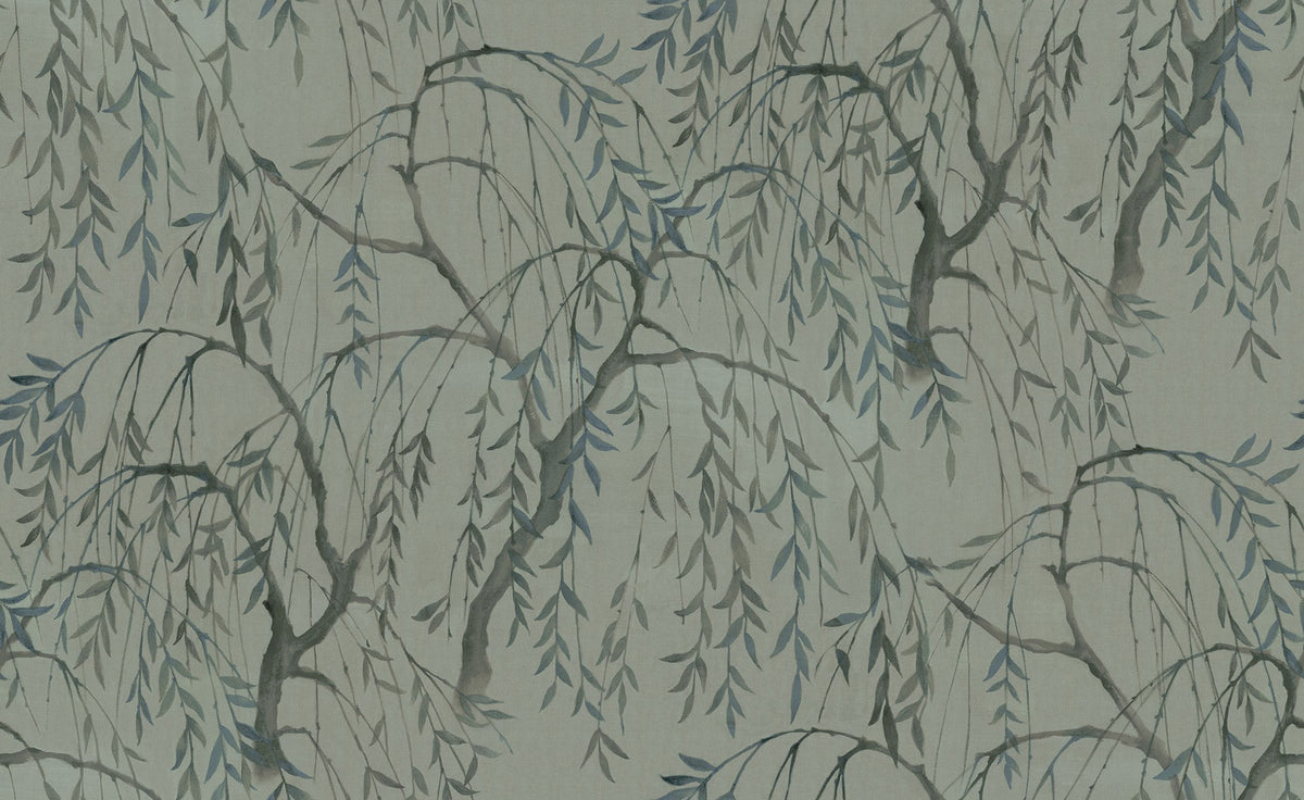 R16772 Weeping Willows Jade La Chinoiserie Mural by Rebel Walls