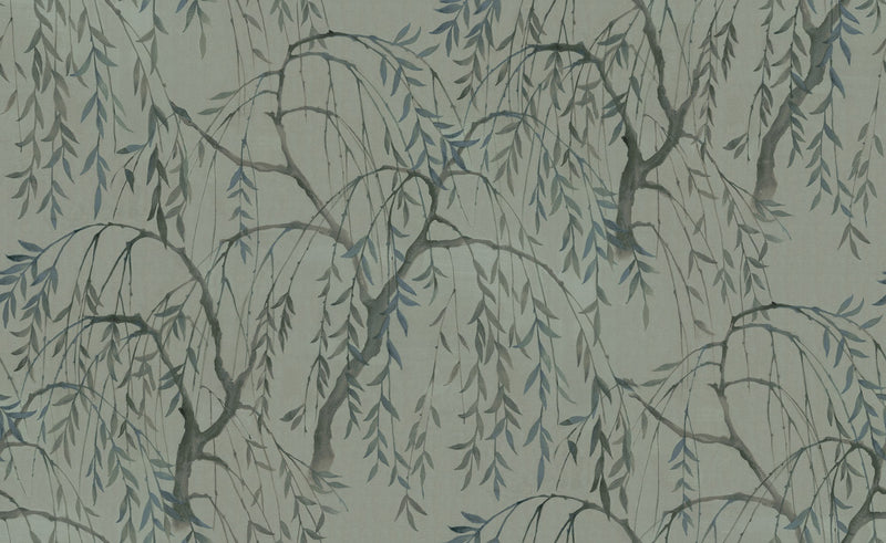 R16772 Weeping Willows Jade La Chinoiserie Mural by Rebel Walls