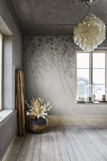 R16781 Lush Foliage Sage Tint La Chinoiserie Mural by Rebel Walls