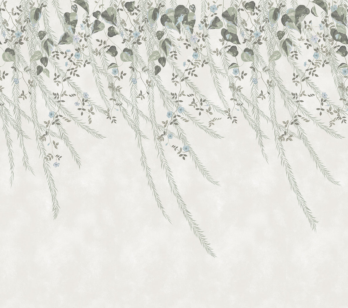 R16781 Lush Foliage Sage Tint La Chinoiserie Mural by Rebel Walls