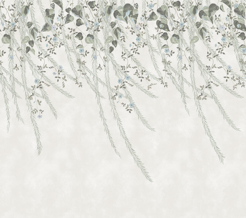 R16781 Lush Foliage Sage Tint La Chinoiserie Mural by Rebel Walls