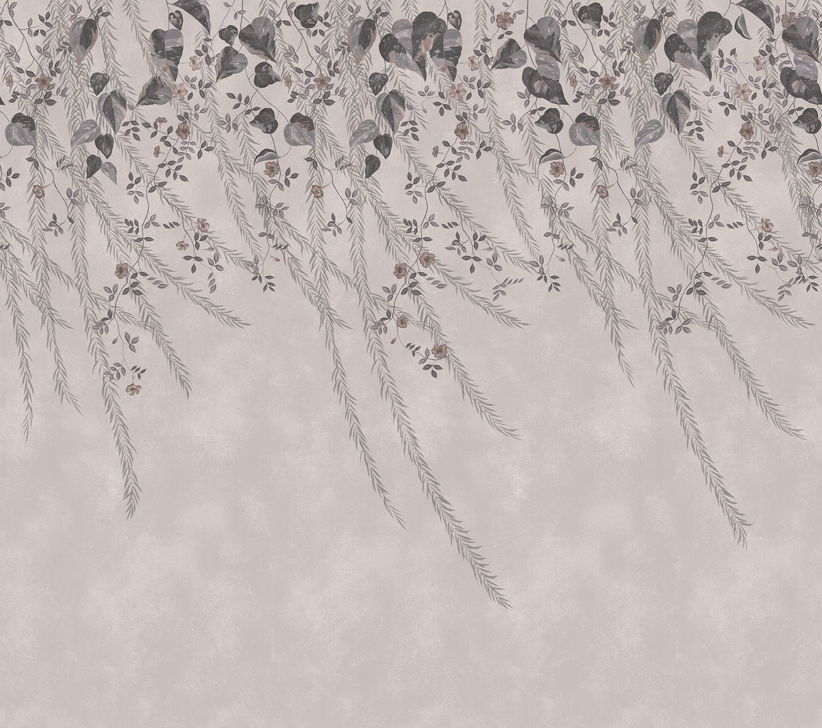 R16782 Lush Foliage Rose Dust La Chinoiserie Mural by Rebel Walls