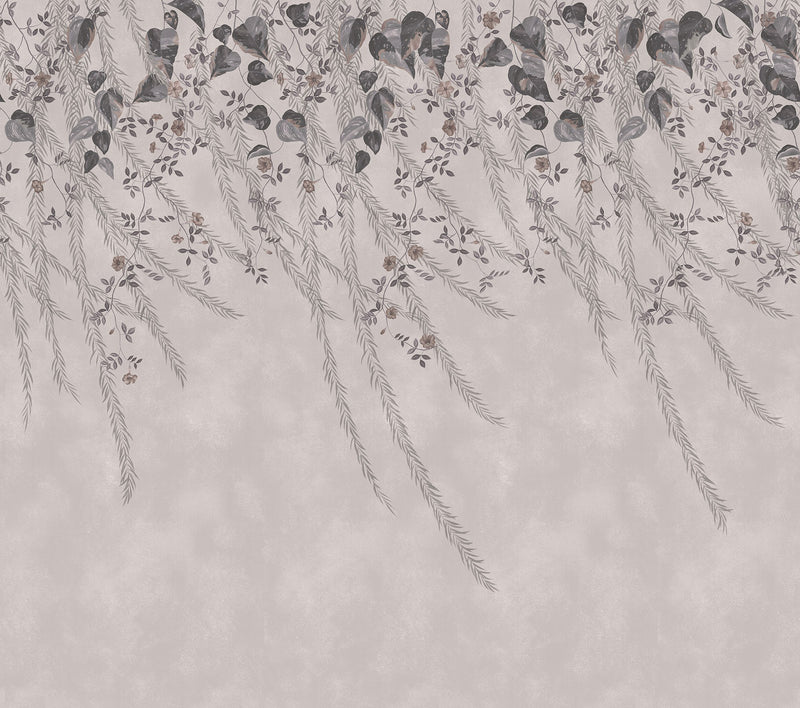 R16782 Lush Foliage Rose Dust La Chinoiserie Mural by Rebel Walls