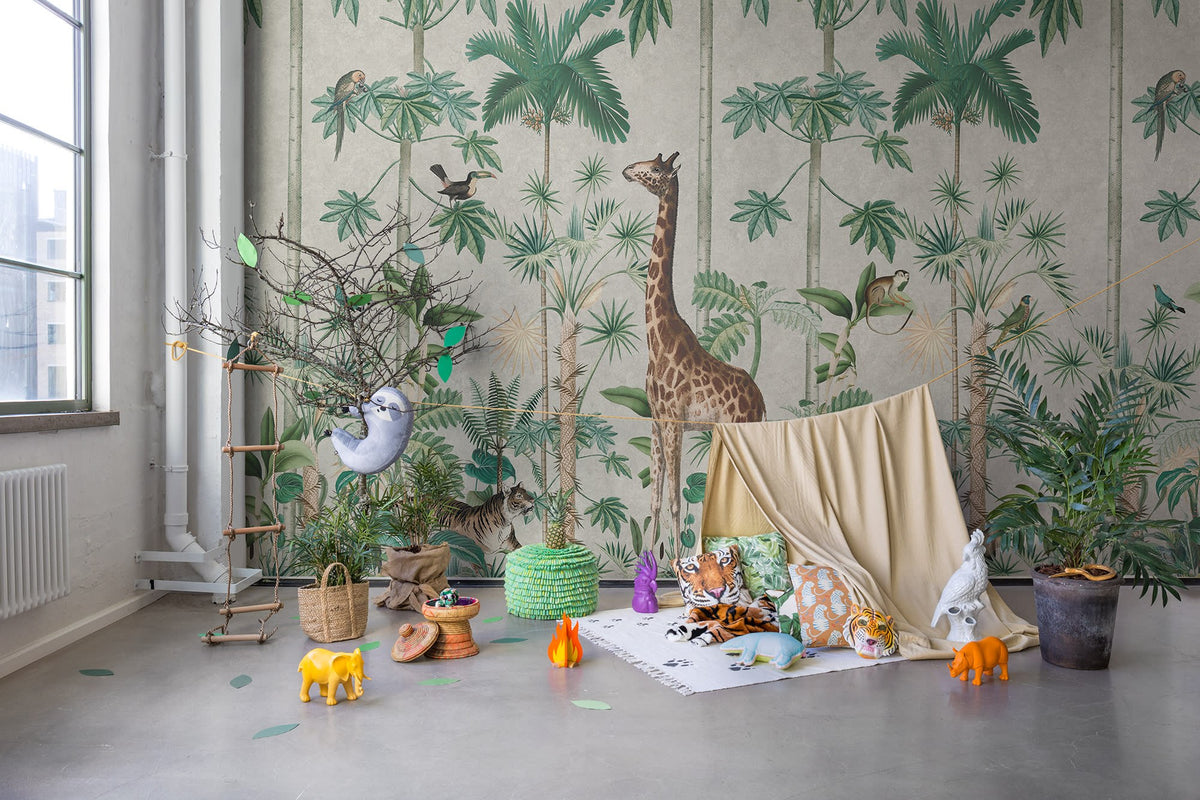 R16791 Giraffes Stroll Play Mural by Rebel Walls
