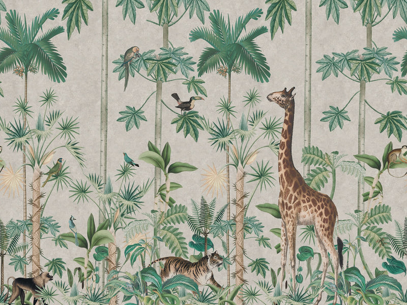 R16791 Giraffes Stroll Play Mural by Rebel Walls