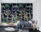 R16792 Giraffes Stroll Nightfall Play Mural by Rebel Walls