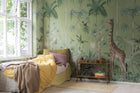 R16793 Giraffes Stroll Emerald Wonder World Mural by Rebel Walls