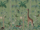 R16793 Giraffes Stroll Emerald Wonder World Mural by Rebel Walls