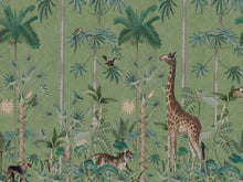 R16793 Giraffes Stroll Emerald Wonder World Mural by Rebel Walls