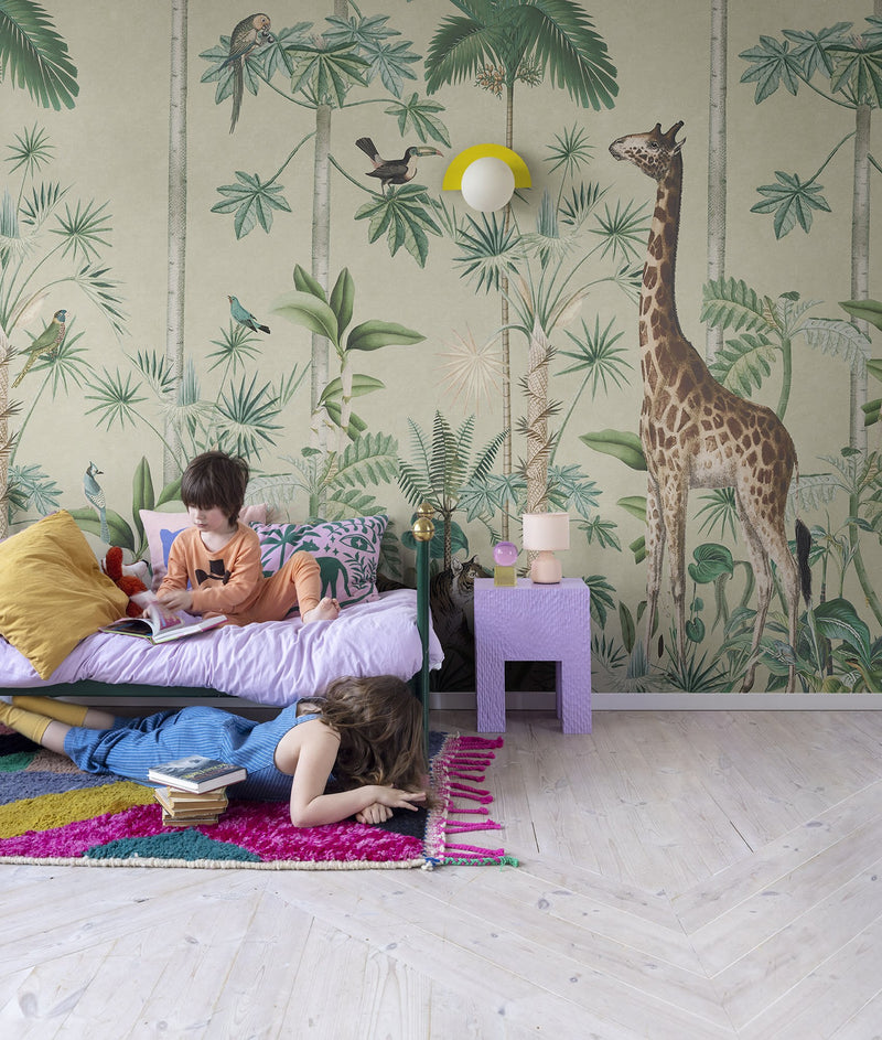 R16794 Giraffes Stroll Sunny Wonder World Mural by Rebel Walls