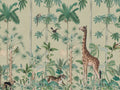 Giraffes Stroll Sunny Wonder World Mural by Rebel Walls