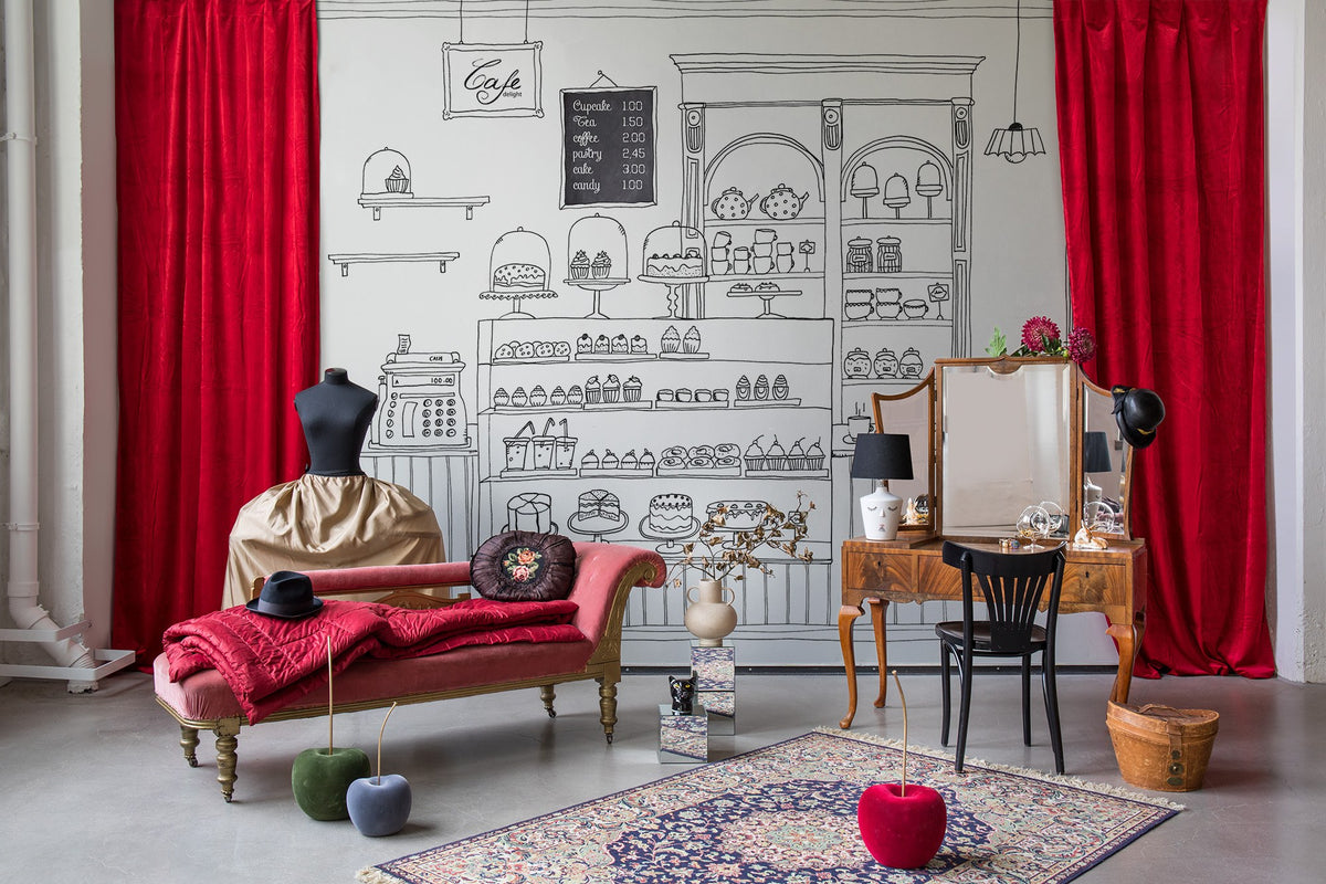 R16861 Le Petit Patisserie Play Mural by Rebel Walls