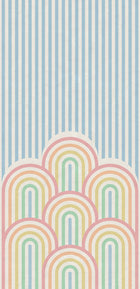 R16872 Hilltops Rainbow Play Mural by Rebel Walls