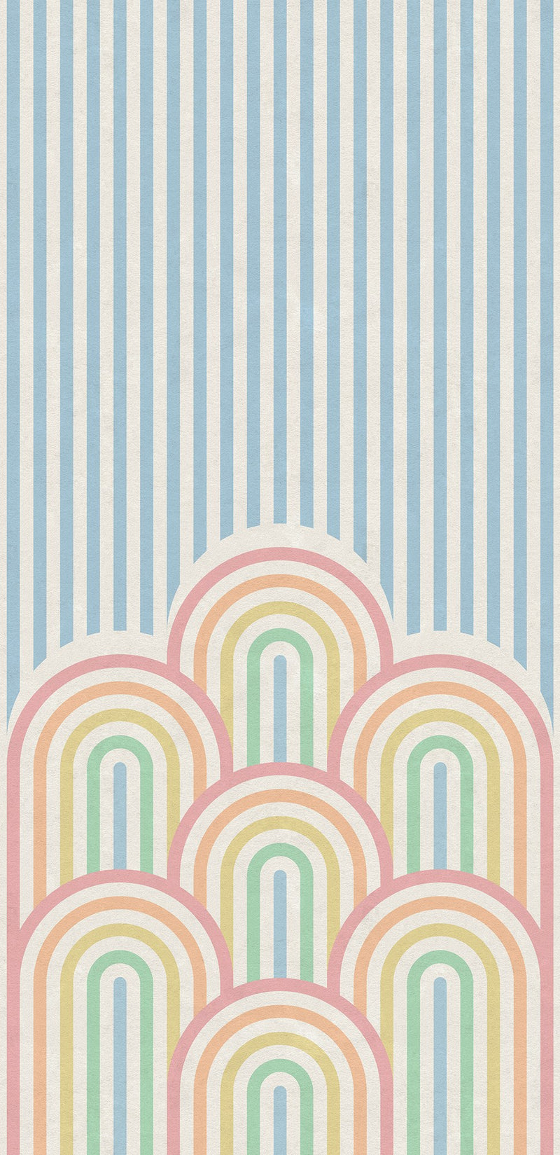 R16872 Hilltops Rainbow Play Mural by Rebel Walls