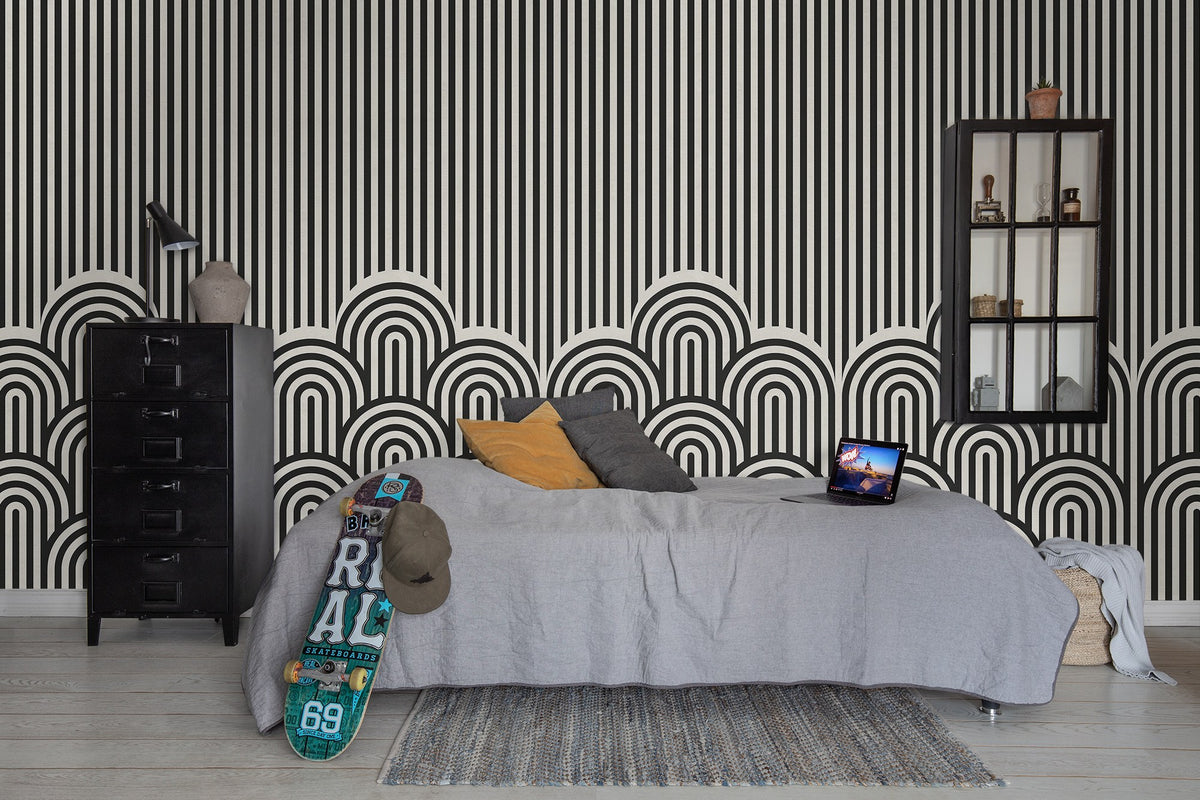 R16873 Hilltops Graphic Play Mural by Rebel Walls