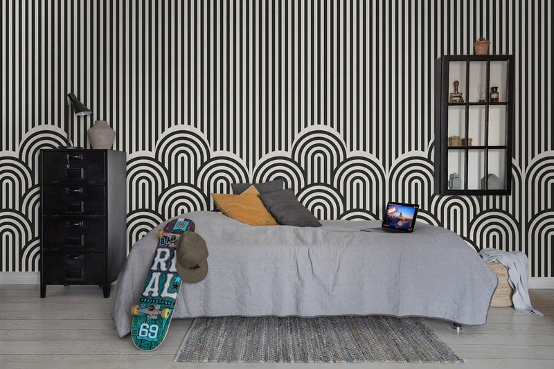 R16873 Hilltops Graphic Play Mural by Rebel Walls