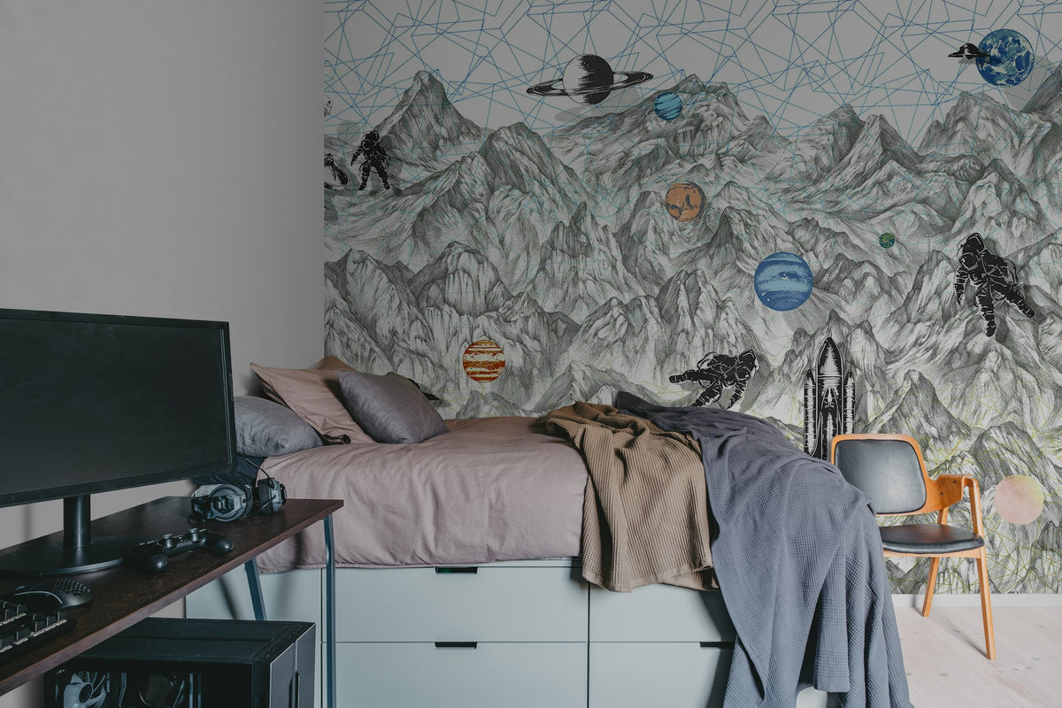 R16891 Moon Rock Play Mural by Rebel Walls