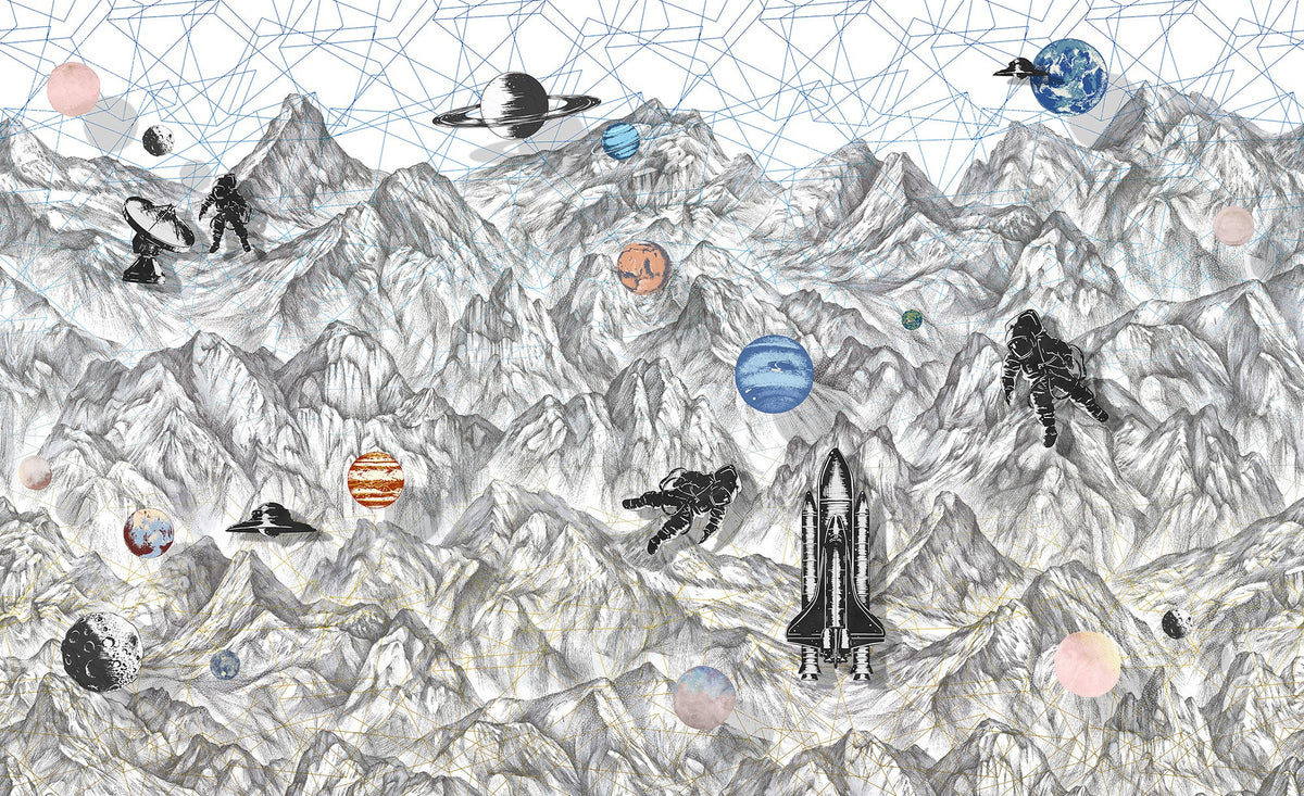 R16891 Moon Rock Play Mural by Rebel Walls