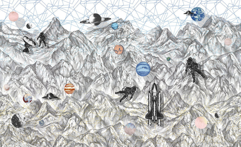 R16891 Moon Rock Play Mural by Rebel Walls
