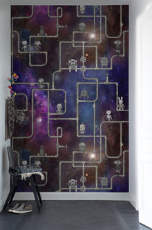 R16902 We are Robots Stardust Play Mural by Rebel Walls