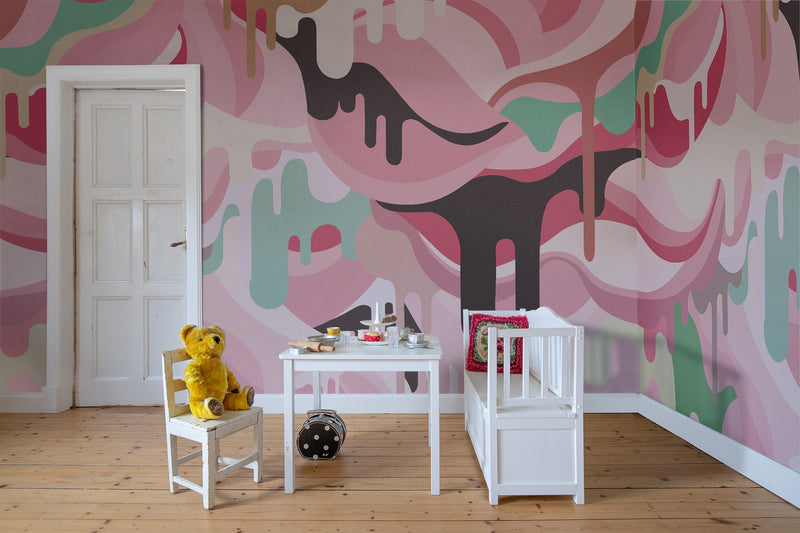R16943 Dripping Rainbow Marshmallow Play Mural by Rebel Walls