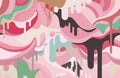Dripping Rainbow Marshmallow Play Mural by Rebel Walls