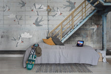 R16962 Stairway Graffiti Swallow Play Mural by Rebel Walls