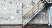 R16962 Stairway Graffiti Swallow Play Mural by Rebel Walls