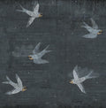 Concrete Art Night Swallow Play Mural by Rebel Walls