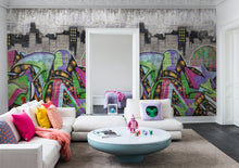 R16973 Concrete Art Play Mural by Rebel Walls