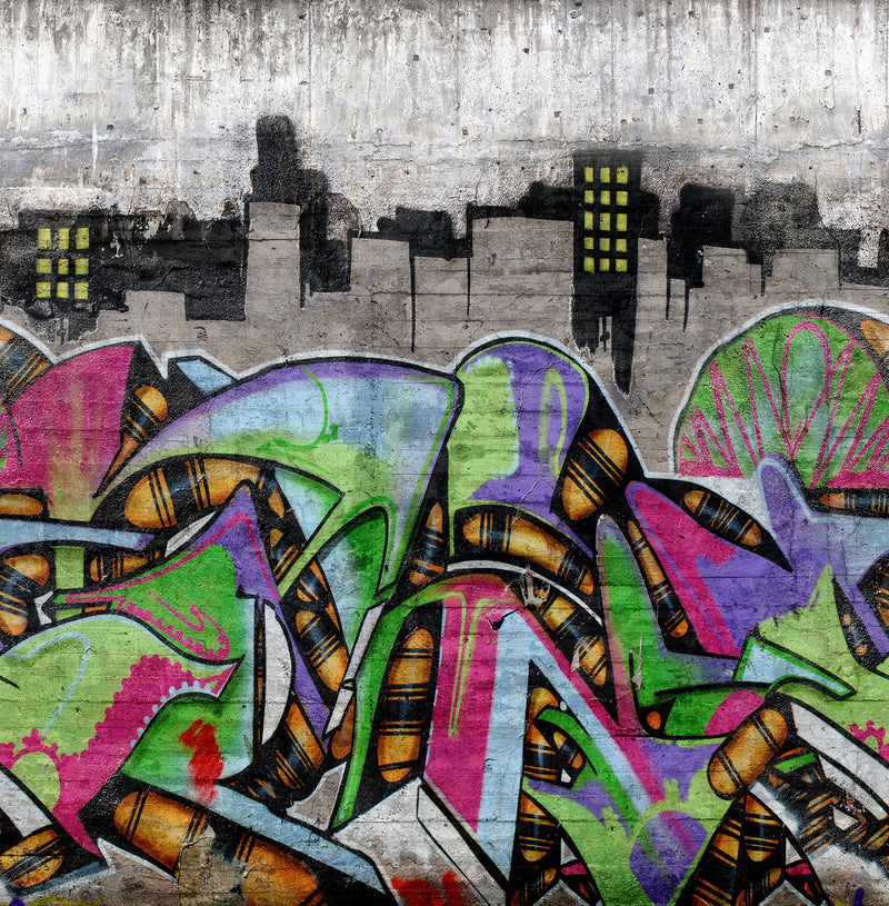 R16973 Concrete Art Play Mural by Rebel Walls