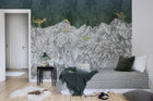 R16992 Dinosaur Mountain Nightfall Pops Mural by Rebel Walls