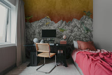 R16993 Dinosaur Mountain Volcano Pops Mural by Rebel Walls