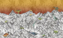 R16993 Dinosaur Mountain Volcano Pops Mural by Rebel Walls