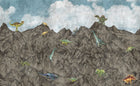R16994 Dinosaur Mountain Day Well-Being Mural by Rebel Walls