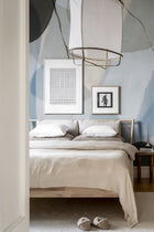 R17022 Asana Ocean Blue Simplicity Mural by Rebel Walls