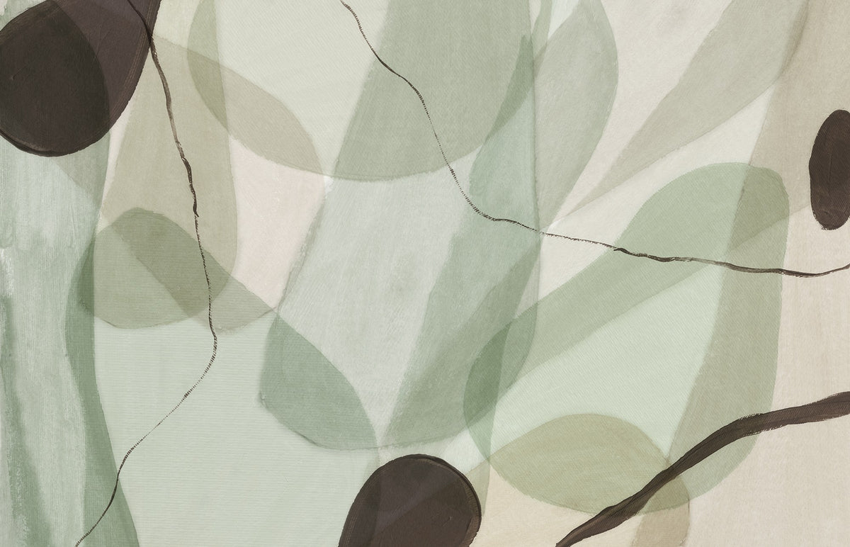 R17023 Asana Green Simplicity Mural by Rebel Walls