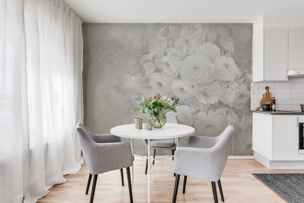 R17073 Harmony Gray Well-Being Mural by Rebel Walls