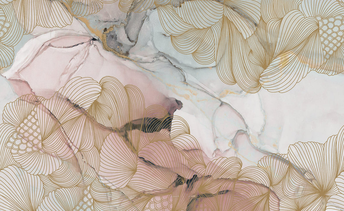 R17092 Opulence Pink Marble Re:Create Mural by Rebel Walls