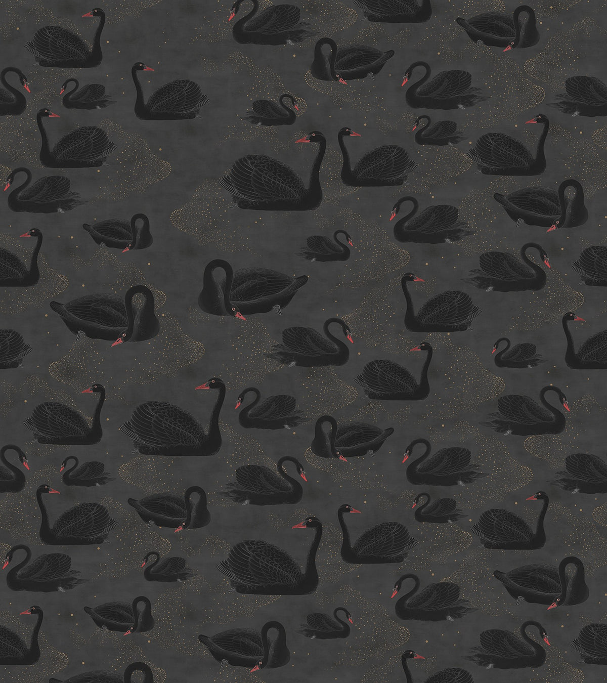 R17121 Cygne Noir Moss & Coral Mural by Rebel Walls