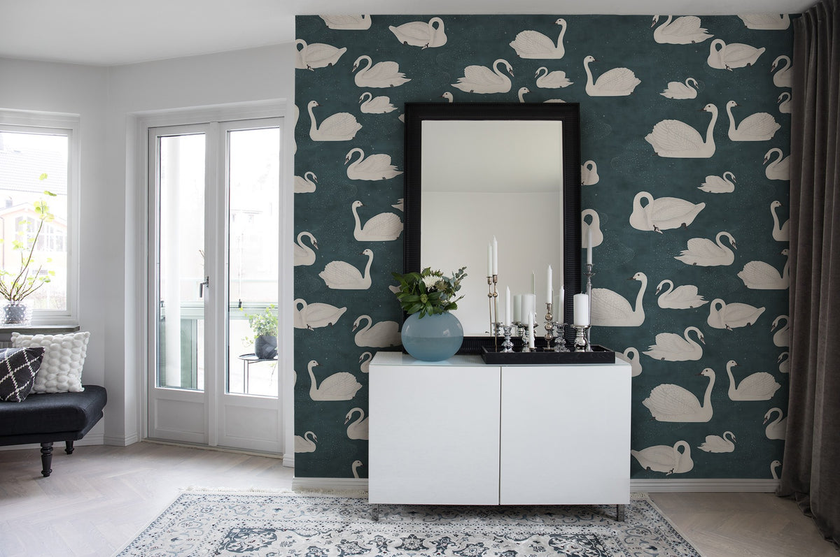 R17123 Cygne Bleu Well-Being Mural by Rebel Walls