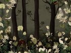 R17131 Rabbit Hole Moss Moss & Coral Mural by Rebel Walls