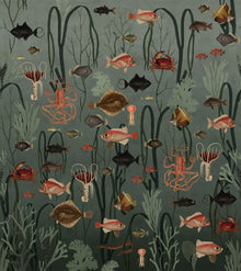 R17141 Aquatic Life Oxygen Moss & Coral Mural by Rebel Walls
