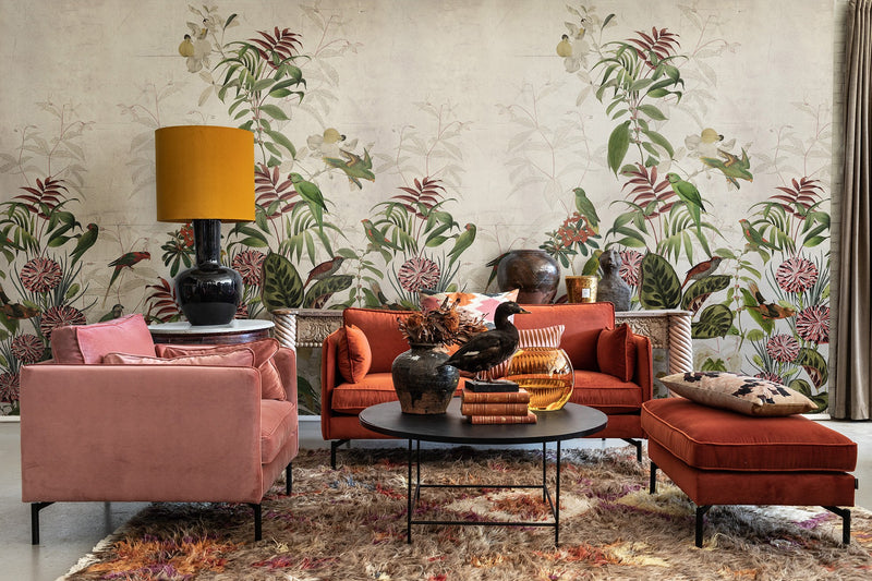 R17151 Vigor Moss & Coral Mural by Rebel Walls