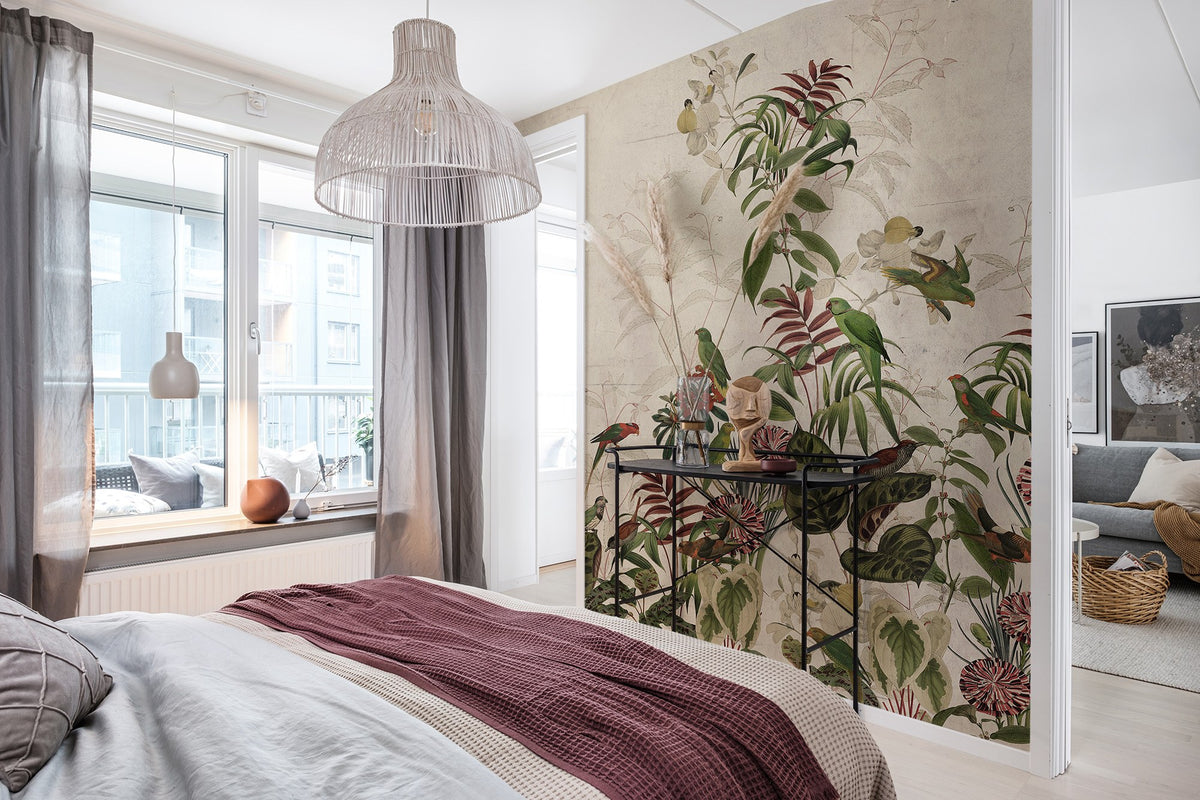 R17151 Vigor Moss & Coral Mural by Rebel Walls