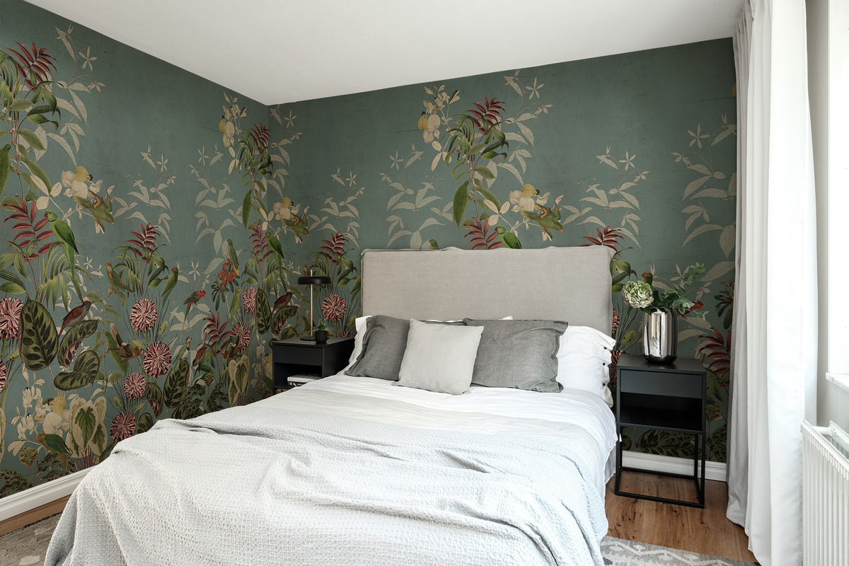 R17152 Vigor Oxygen Moss & Coral Mural by Rebel Walls