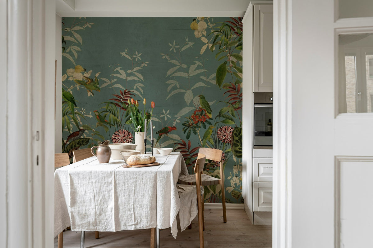 R17152 Vigor Oxygen Moss & Coral Mural by Rebel Walls
